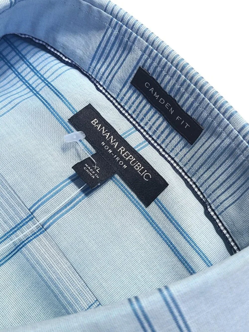 Banana Republic Standard Fit Camden Non-Iron Dress Shirt Men XL NWT Plaid